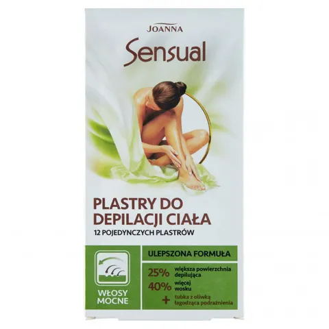 JOANNA SENSUAL PLASTRY DO DEPILACJI CIAŁA 12 SZT. WŁOSY MOCNE