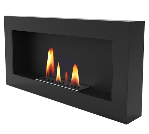 Biokominek UNIFLAM 90x40cm BOX czarny mat