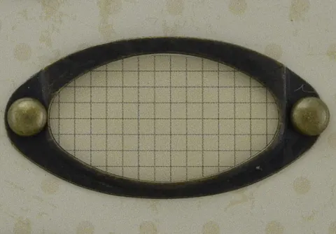 [k0603] Ramka na etykietę owalna 40*20mm brąz
