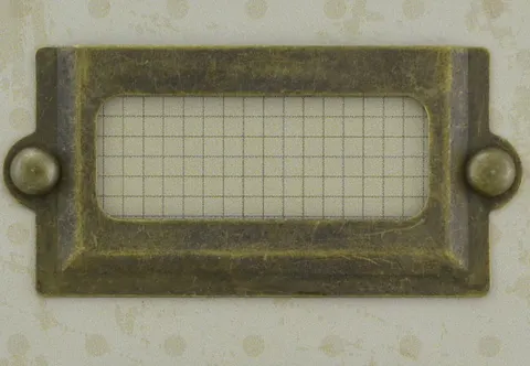 [k0604] Ramka na etykietę prostokątna 52*25mm brąz