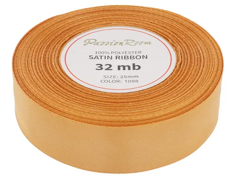[825021] Wstążka satynowa 25mm 32mb miedziana