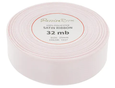 [825017] Wstążka satynowa 25mm 32mb bladoróżowa