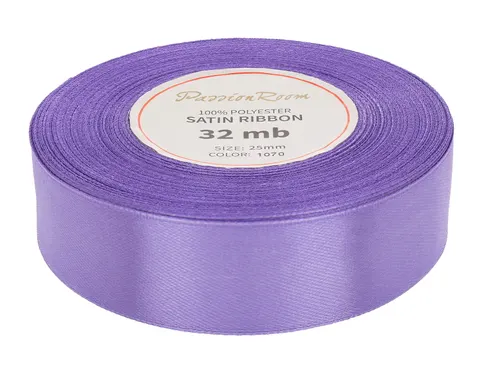 [825041] Wstążka satynowa 25mm 32mb jasnofioletowa