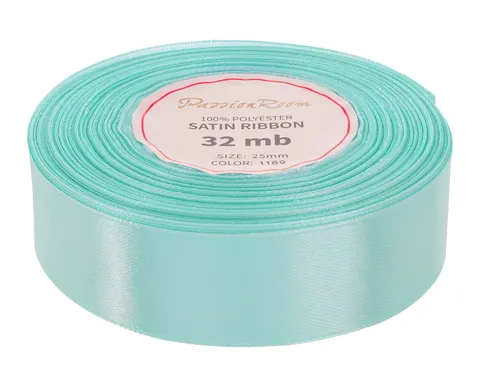 [825067] Wstążka satynowa 25mm 32mb błękitna