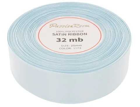 [825019] Wstążka satynowa 25mm 32mb ciemnobłękitna