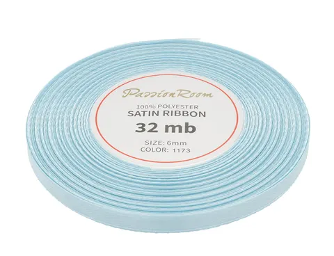 [86019] Wstążka satynowa 6mm 32mb ciemnobłękitna