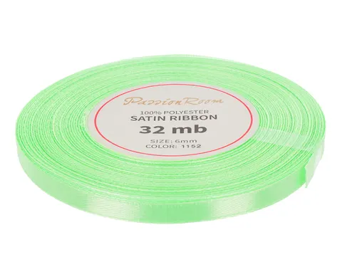 [86090] Wstążka satynowa 6mm 32mb pistacjowa