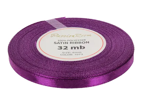 [86007] Wstążka satynowa 6mm 32mb biskupia