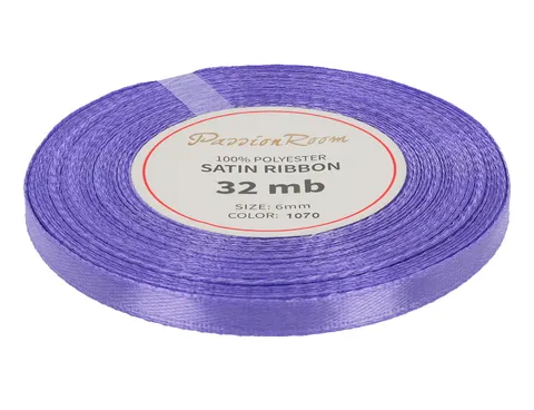 [86041] Wstążka satynowa 6mm 32mb jasnofioletowa