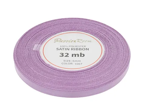 [86014] Wstążka satynowa 6mm 32mb lawendowa