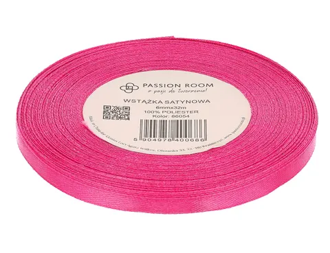 [86054] Wstążka satynowa 6mm 32mb magenta