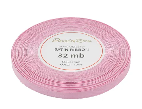[86018] Wstążka satynowa 6mm 32mb różowa