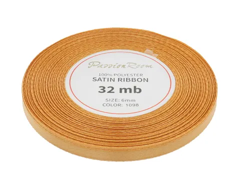 [86021] Wstążka satynowa 6mm 32mb miedziana