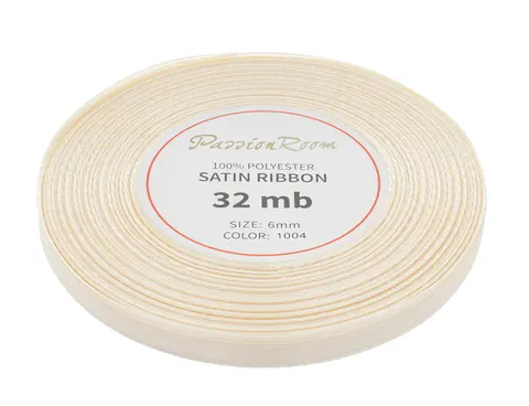 [86002] Wstążka satynowa 6mm 32mb ciemnokremowa