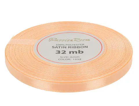 [86107] Wstążka satynowa 6mm 32mb brzoskwiniowa