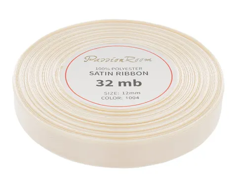 [812002] Wstążka satynowa 12mm 32mb ciemnokremowa