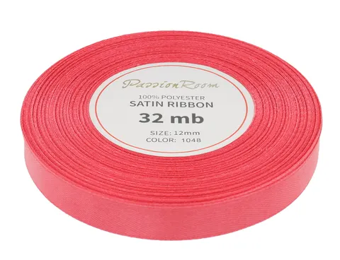 [812025] Wstążka satynowa 12mm 32mb koralowa