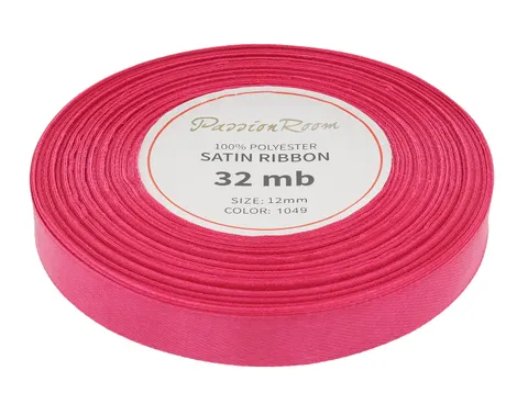 [812006] Wstążka satynowa 12mm 32mb fuksja