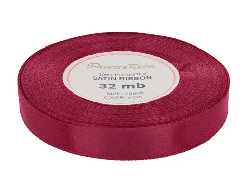 [812106] Wstążka satynowa 12mm 32mb czerwonoróżowa