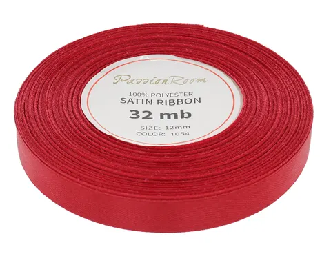 [812026] Wstążka satynowa 12mm 32mb bordowa