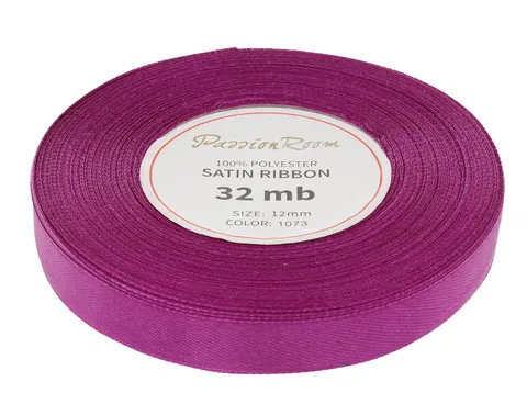[812007] Wstążka satynowa 12mm 32mb biskupia