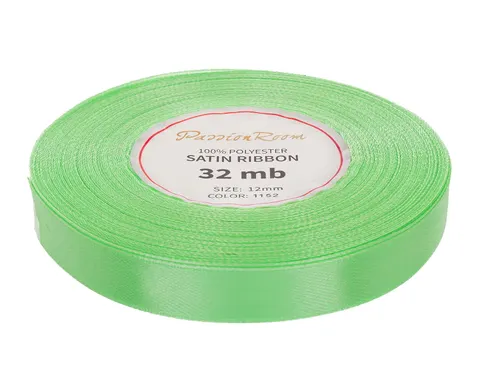 [812090] Wstążka satynowa 12mm 32mb pistacjowa