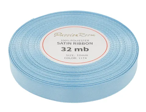 [812095] Wstążka satynowa 12mm 32mb lazurowa