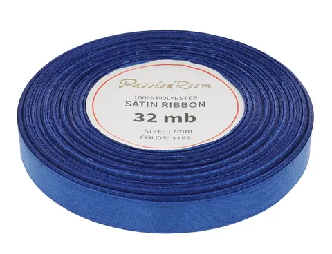 [812009] Wstążka satynowa 12mm 32mb granatowa