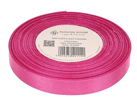 [812054] Wstążka satynowa 12mm 32mb magenta