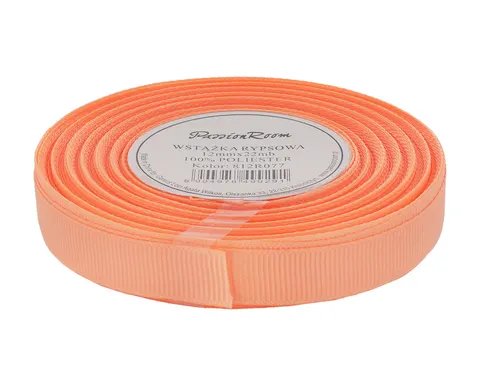 Wstążka rypsowa 12mm 22mb łososiowa