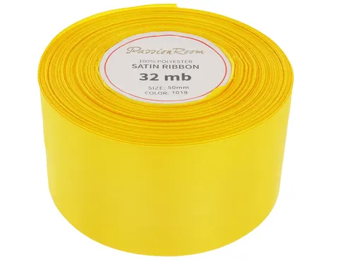 [850035] Wstążka satynowa 50mm 32mb żółta