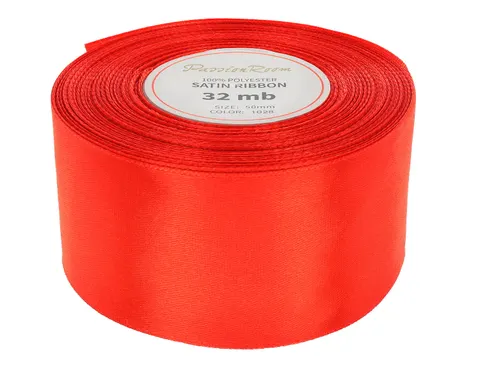 [850084] Wstążka satynowa 50mm 32mb marchewkowa