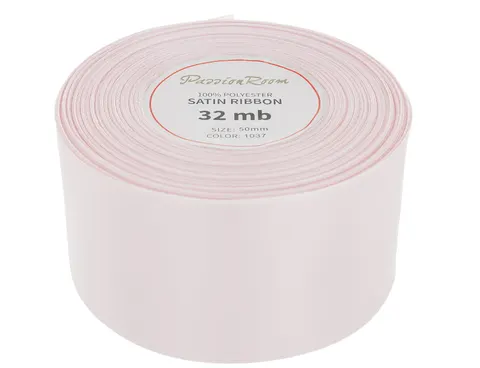 [850017] Wstążka satynowa 50mm 32mb bladoróżowa