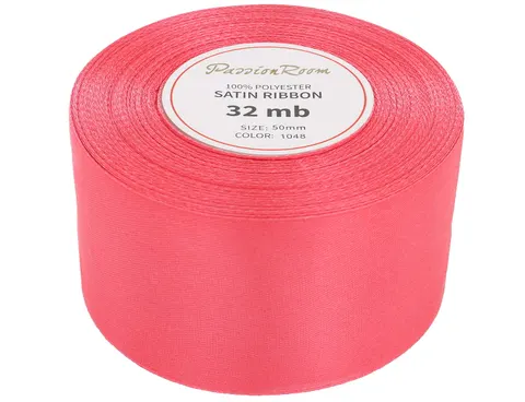 [850025] Wstążka satynowa 50mm 32mb koralowa