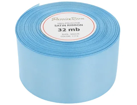 [850095] Wstążka satynowa 50mm 32mb lazurowa