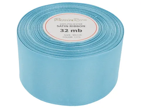 [850093] Wstążka satynowa 50mm 32mb jasnoturkusowa