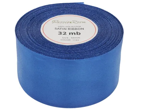 [850009] Wstążka satynowa 50mm 32mb granatowa