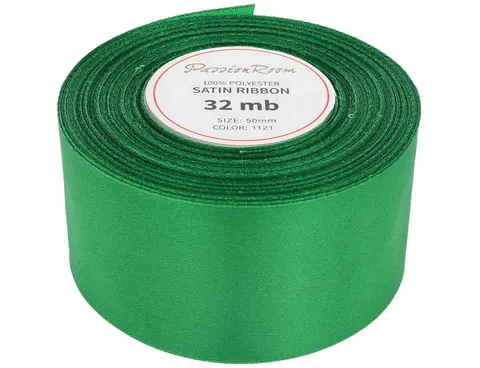 [850028] Wstążka satynowa 50mm 32mb zielona