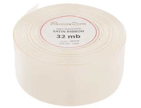 [838002] Wstążka satynowa 38mm 32mb ciemnokremowa