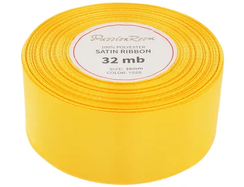 [838080] Wstążka satynowa 38mm 32mb ciemnożółta