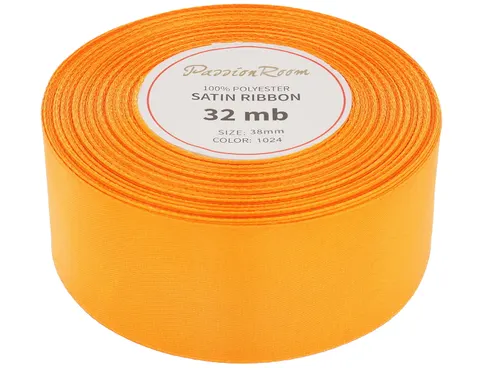 [838029] Wstążka satynowa 38mm 32mb pomarańczowa
