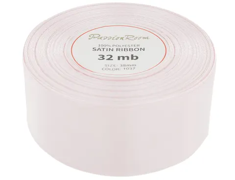 [838017] Wstążka satynowa 38mm 32mb bladoróżowa