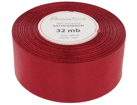 [838011] Wstążka satynowa 38mm 32mb burgundowa