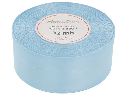 [838095] Wstążka satynowa 38mm 32mb lazurowa