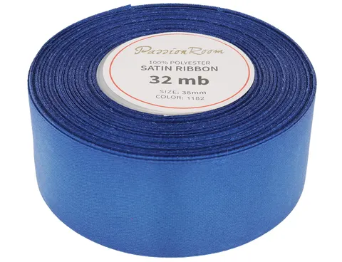[838009] Wstążka satynowa 38mm 32mb granatowa