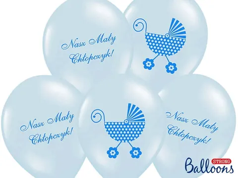 [d0311] Balony z nadrukiem Nasz mały chłopczyk! 5szt