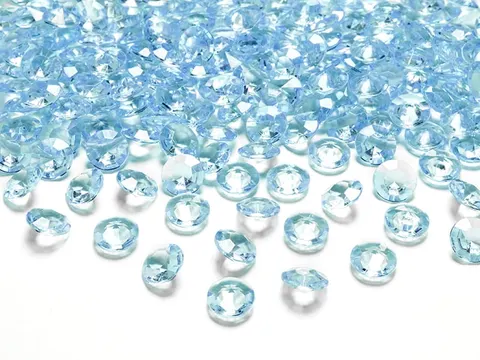[55812] Konfetti diamentowe kryształki 100szt turkusowe
