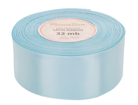 [838104] Wstążka satynowa 38mm 32mb jasnobłękitna