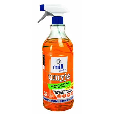 MILL CLEAN UMYJE Płyn do mycia szyb POMARAŃCZA, 1,22 l