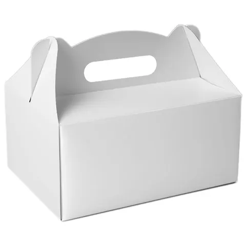 [d0407] Pudełko papierowe na ciasto białe